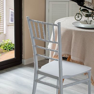 Modern White Stackable Chiavari Dining Chair, For Events And Weddings, Party Chair, White, Single