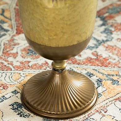 Set of 2 Antique Style Metal Jug Floor Vase with 2 Handles