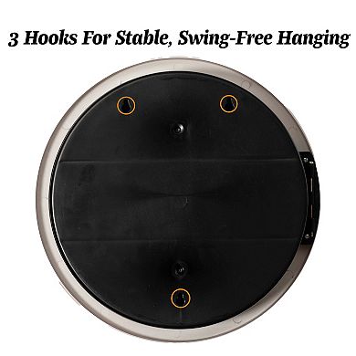Clockswise 10-in Wall Mounted Clock with Hidden Storage Door