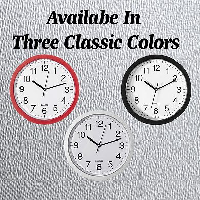 Clockswise 10-in Wall Mounted Clock with Hidden Storage Door