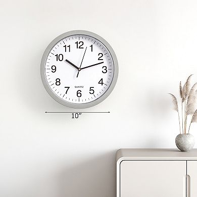 Clockswise 10-in Wall Mounted Clock with Hidden Storage Door