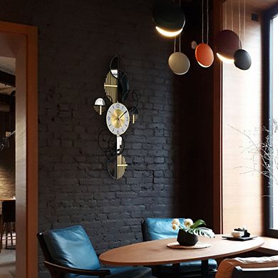Big Half-moon Wall Clock For Traditional, Minimalist, And Modern Use Hanging Supplies Included