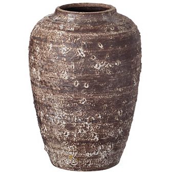 Uniquewise 7'' Textured Vintage Inspired Ceramic Vase