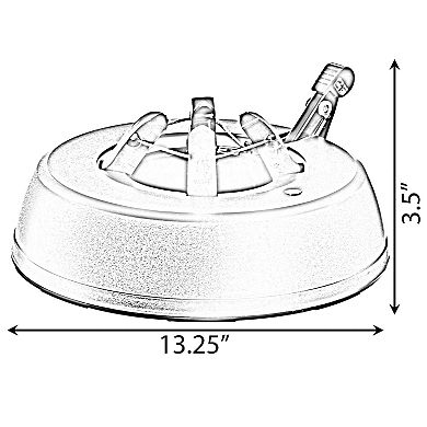 Automatic Plastic Green Foot Pedal Christmas Tree Stand, Large 14.5-inch Dia X 3.5-inch Height