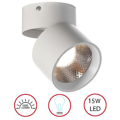 Led Ceiling Spotlight - Adjustable Downlight With 15 Watt Cool White 4000k, Set Of 2