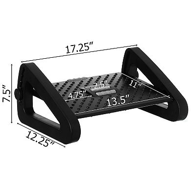 Footrest Massage Under Desk With Soothing Massage Points And Rollers, With 6 Height Positions