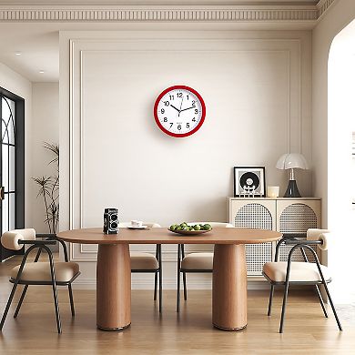 Clockswise 10-in Wall Mounted Clock with Hidden Storage Door
