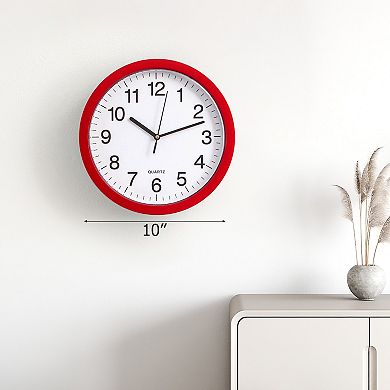 Clockswise 10-in Wall Mounted Clock with Hidden Storage Door