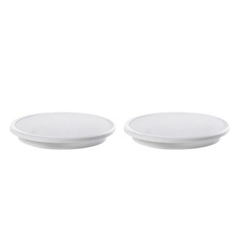 2 pc 12" LED Ceiling Light Fixture Modern Flush Mount 24W 6500K Cool Daylight Energy, White