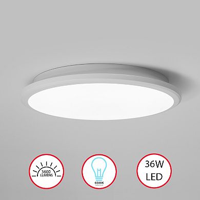 4-pc 16" LED Ceiling Light Fixture Modern Flush Mount 36W 6500K Cool Daylight Energy, White