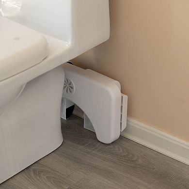 Bathroom Potty Stool, Poop Foot Stool, Toilet Assistance Foldable Stool With Freshener Space