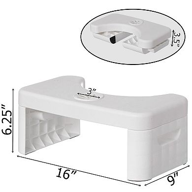 Bathroom Potty Stool, Poop Foot Stool, Toilet Assistance Foldable Stool With Freshener Space