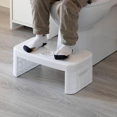 Bathroom Potty Stool, Poop Foot Stool, Toilet Assistance Foldable Stool With Freshener Space
