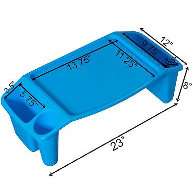 Portable Kids Lap Desk Tray, Activity Table With 3 Compartments For Art, Coloring, And Eating