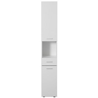 71.5"tall Thin Corner Shelf Floor Cabinet With 2 Doors, 1 Drawer, Freestanding Linen Tower Cabinet