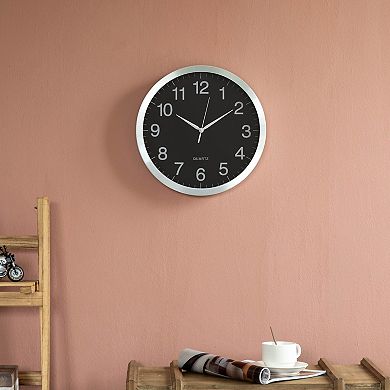 Clockswise 14-in Round Quartz Wall Clock Non-Ticking Battery Operated