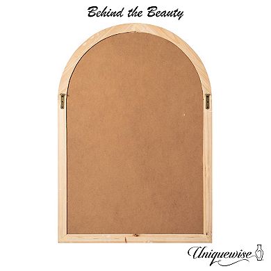 Set of 2 Arched Large Window Metal Mirror