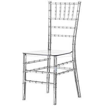 Modern Acrylic Stackable Dining Chair, Clear Party Chair, For Events And Weddings, Single