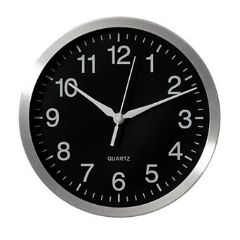 Clockswise 8 in Round Quartz Wall Clock Non-Ticking Battery Operated