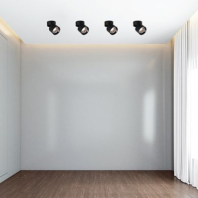 Led Ceiling Spotlight - Adjustable Downlight With 15 Watt Cool White 4000k, Set Of 4