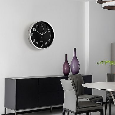 Clockswise 16-in Round Quartz Wall Clock Non-Ticking Battery Operated