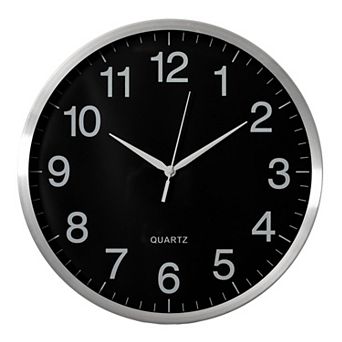 Clockswise 16 in Round Quartz Wall Clock Non-Ticking Battery Operated
