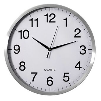 Clockswise 16 in Round Quartz Wall Clock Non-Ticking Battery Operated