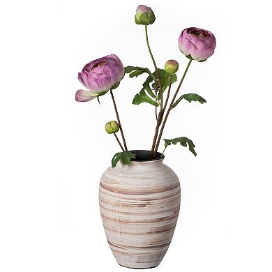 Uniquewise 8" Ceramic Rustic Vintage Decorative Vase Natural Pottery Jar