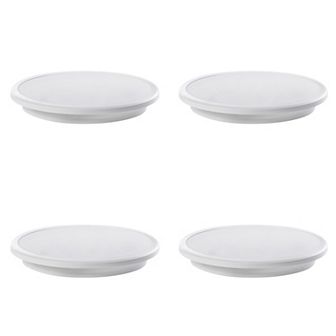 4 pc 12" LED Ceiling Light Fixture Modern Flush Mount 24W 6500K Cool Daylight Energy, White