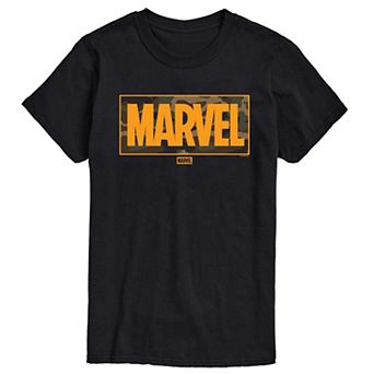 Men's Marvel Logo Camouflage Graphic Tee