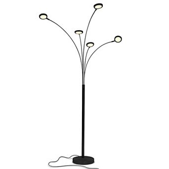 Brightech Orion 74" LED Tree Arc Floor Lamp with 5 Adjustable Arms