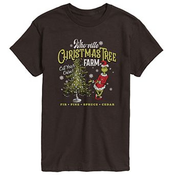 Men's Dr. Seuss The Grinch Who-ville Christmas Tree Farm Graphic Tee