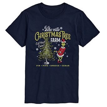Men's Dr. Seuss The Grinch Who-ville Christmas Tree Farm Graphic Tee