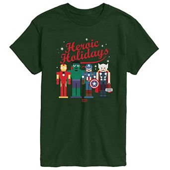 Men's Marvel Heroic Holidays Nutcrackers Graphic Tee