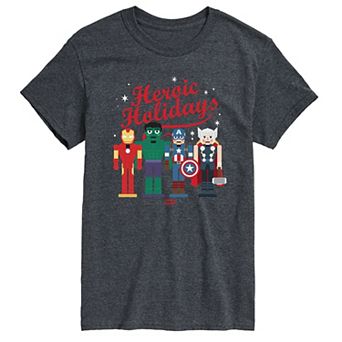 Men's Marvel Heroic Holidays Nutcrackers Graphic Tee