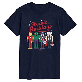 Men's Marvel Heroic Holidays Nutcrackers Graphic Tee