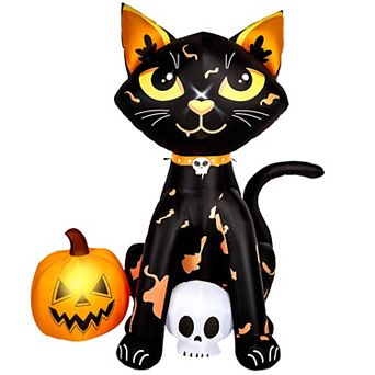 5FT Cat & Pumpkin Halloween Inflatables Outdoor Decorations