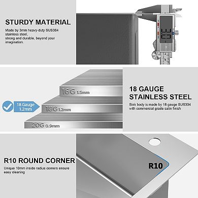 Stainless Steel Rectangular Vessel kitchen Sink