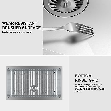 Stainless Steel Rectangular Vessel kitchen Sink