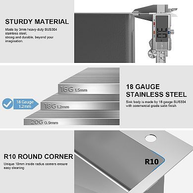 Stainless Steel Rectangular Vessel kitchen Sink