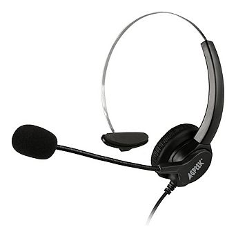 Call Center Hands-Free Noise Cancelling Corded Monaural Headset with Mic Mircrophone