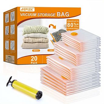 20 Pack Vacuum Storage Bags for Comforters Blankets Clothes