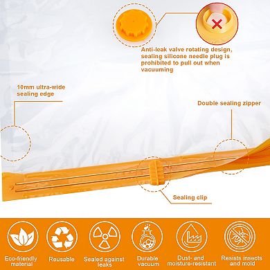 20 Pack Vacuum Storage Bags for Comforters Blankets Clothes