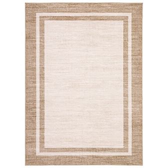Garvee Modern Geometric Frame Rug Machine Washable Non Slip Foldable Rug for Living Room Beroom