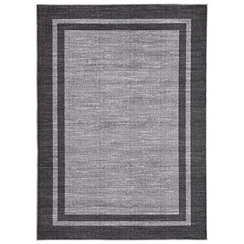 Garvee Modern Geometric Frame Rug Machine Washable Non Slip Foldable Rug for Living Room Beroom