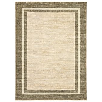 Garvee Modern Geometric Frame Rug Machine Washable Non Slip Foldable Rug for Living Room Beroom