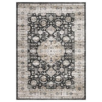 Garvee Distressed Floral Print Washable Area and Vintage Throw Rug