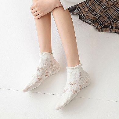 Women's Adorable Summer Ruffle Ankle Socks 5pk