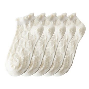 Women's Adorable Summer Ruffle Ankle Socks 5 pk