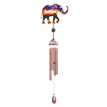 FC Design 23"Long Elephant-Sunset Wind Chime Decoration Garden and Patio Decor